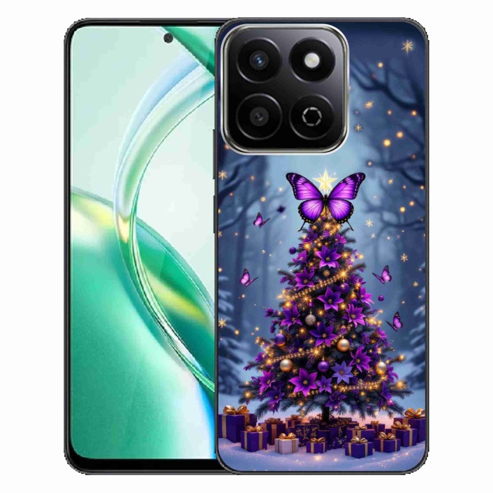 Gelový kryt mmCase na Honor 200 Smart 5G - motýlí vánoční stromek