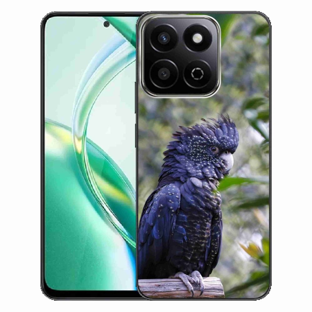 Gelový kryt mmCase na Honor 200 Smart 5G - papoušek kakadu černý