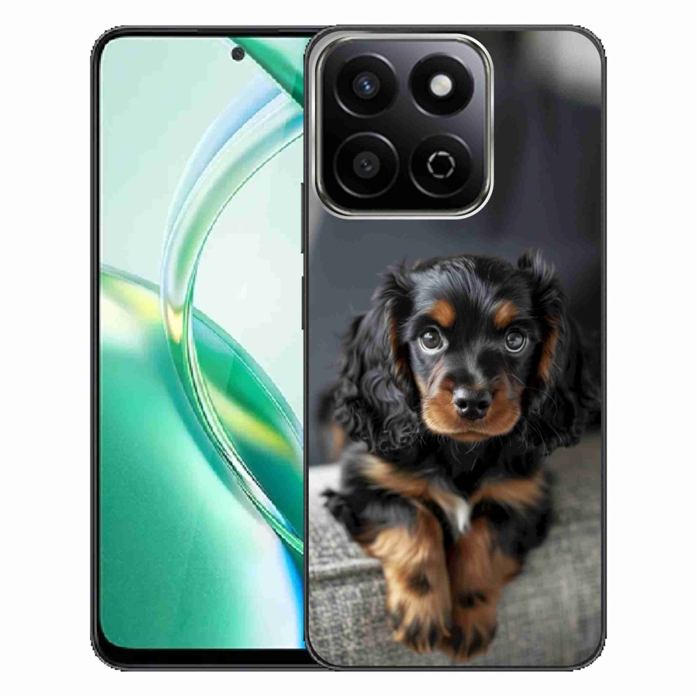 Gelový kryt mmCase na Honor 200 Smart 5G - roztomilý dlouhosrstý jezevčík