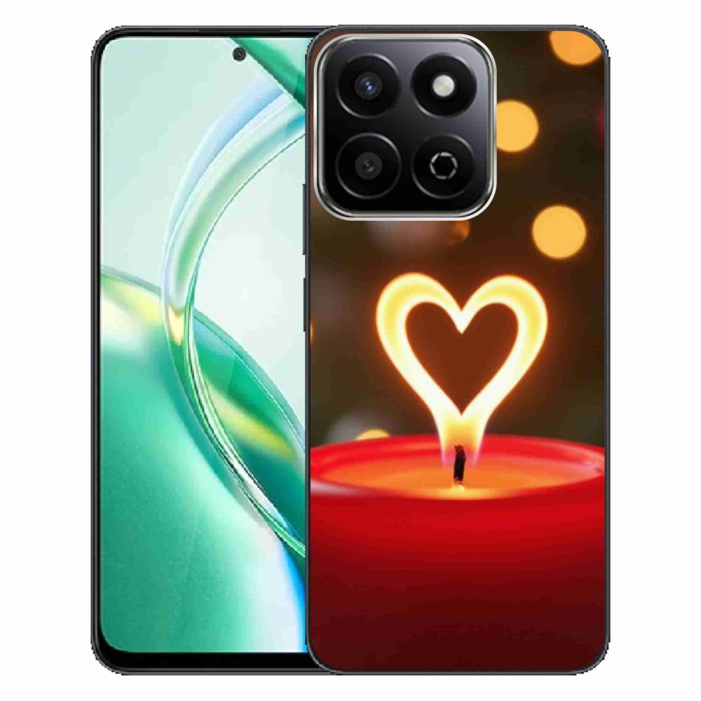 Gelový kryt mmCase na Honor 200 Smart 5G - srdce z plamene