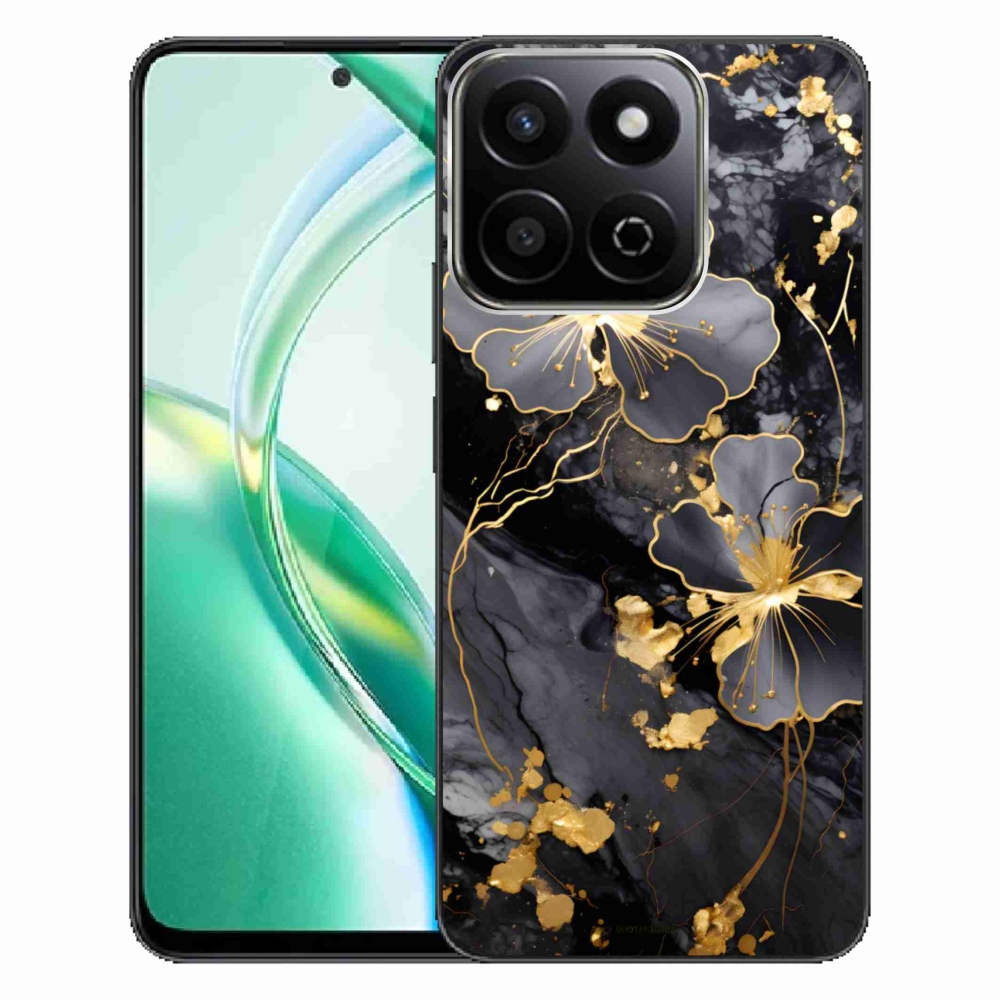 Gelový kryt mmCase na Honor 200 Smart 5G - zlaté květy