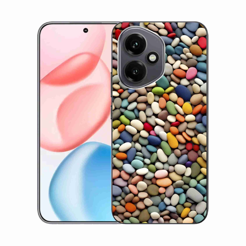 Gelový kryt mmCase na Honor 400 - barevné kamínky 2