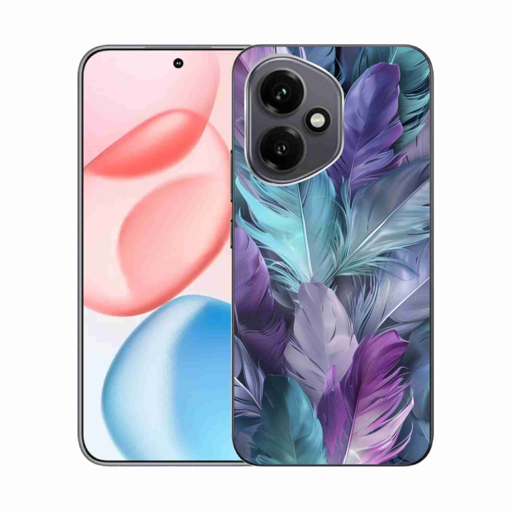 Gelový kryt mmCase na Honor 400 - barevné peří 2