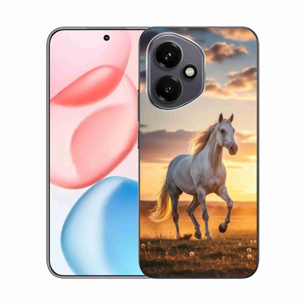 Gelový kryt mmCase na Honor 400 - běžící bílý kůň 2
