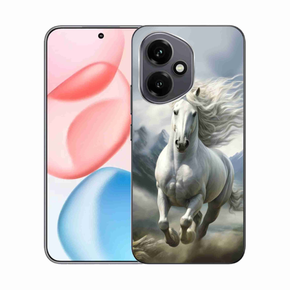 Gelový kryt mmCase na Honor 400 - běžící bílý kůň 3