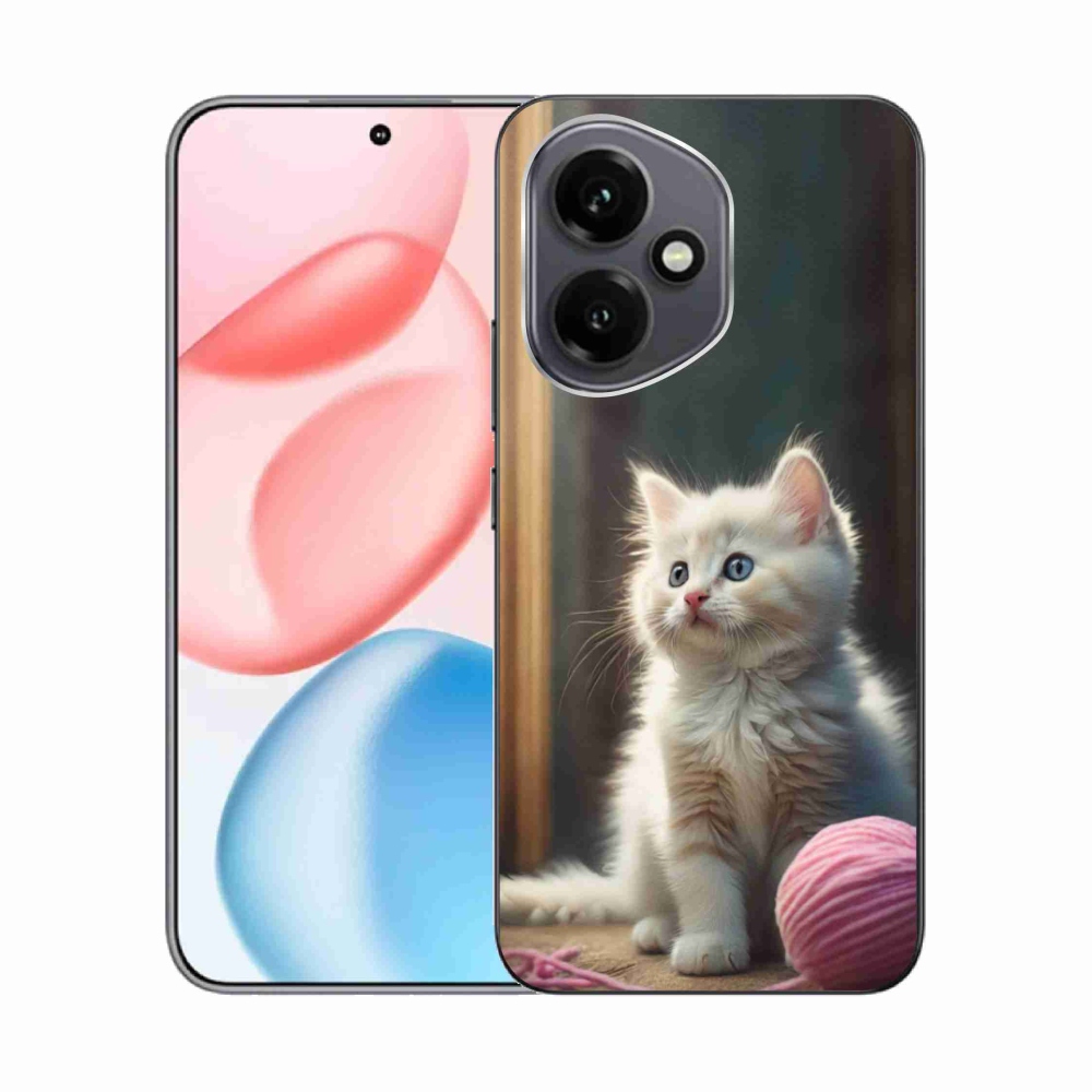 Gelový kryt mmCase na Honor 400 - bílé kotě 2