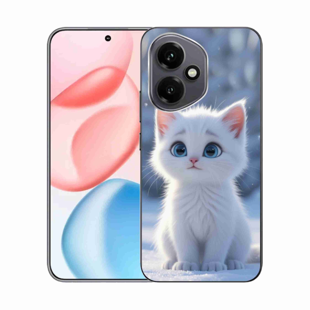 Gelový kryt mmCase na Honor 400 - bílé kotě 3