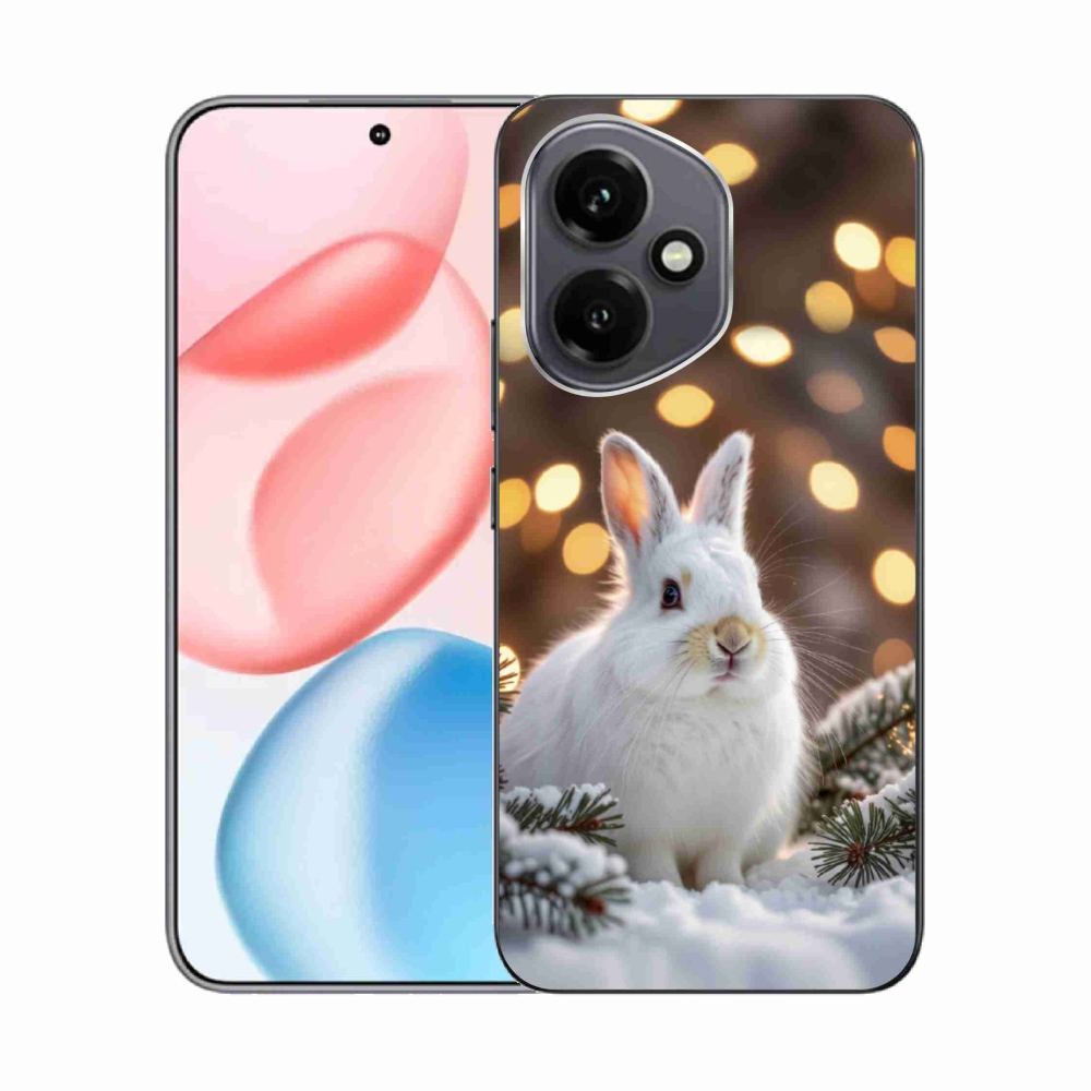 Gelový kryt mmCase na Honor 400 - bílý zajíc