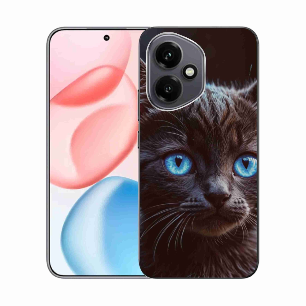 Gelový kryt mmCase na Honor 400 - černé kotě 2