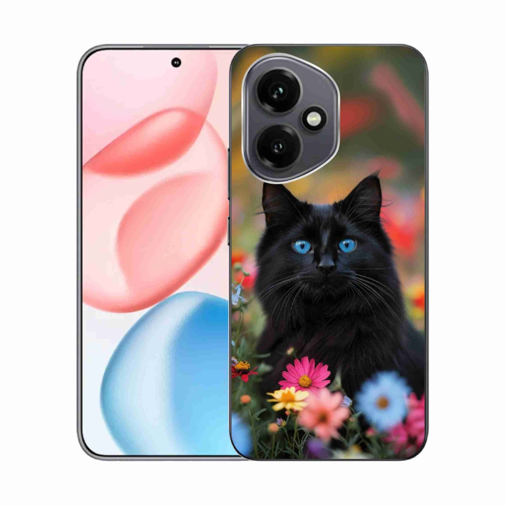 Gelový kryt mmCase na Honor 400 - černé kotě 4