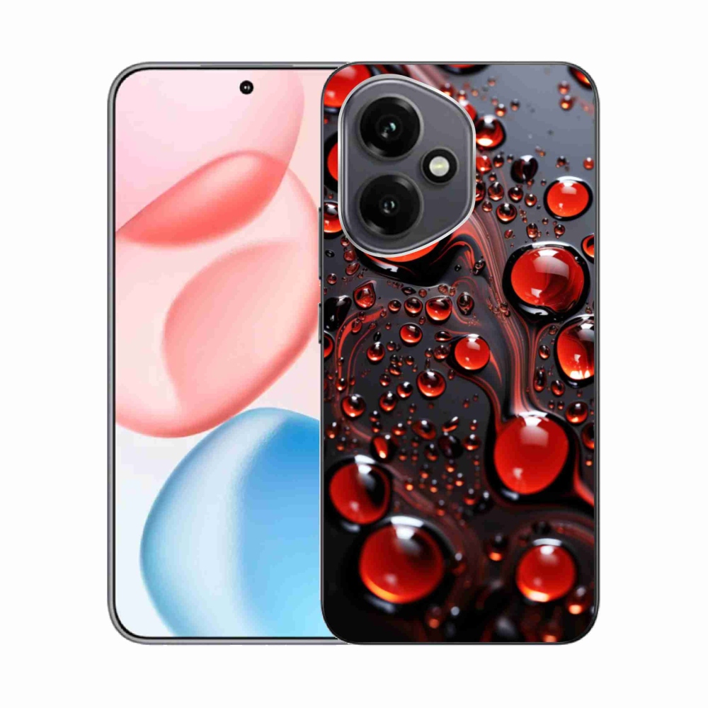 Gelový kryt mmCase na Honor 400 - červené kapky 2