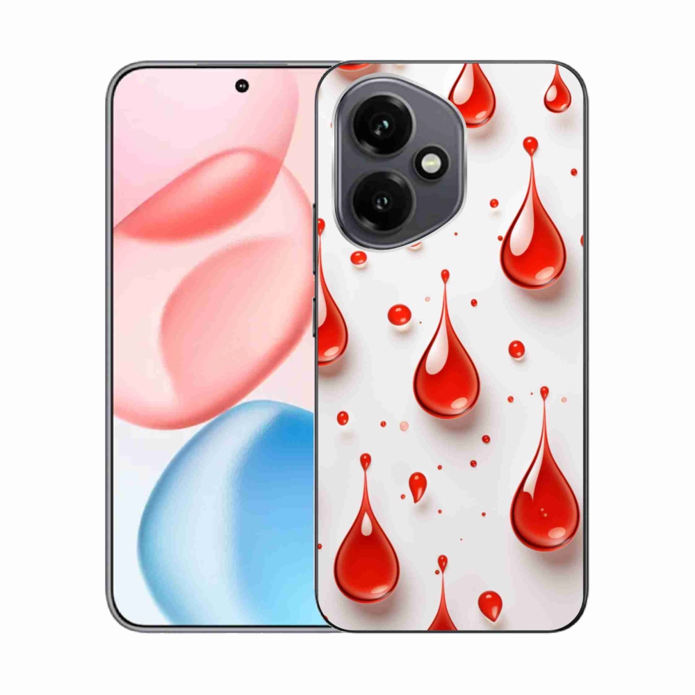 Gelový kryt mmCase na Honor 400 - červené kapky