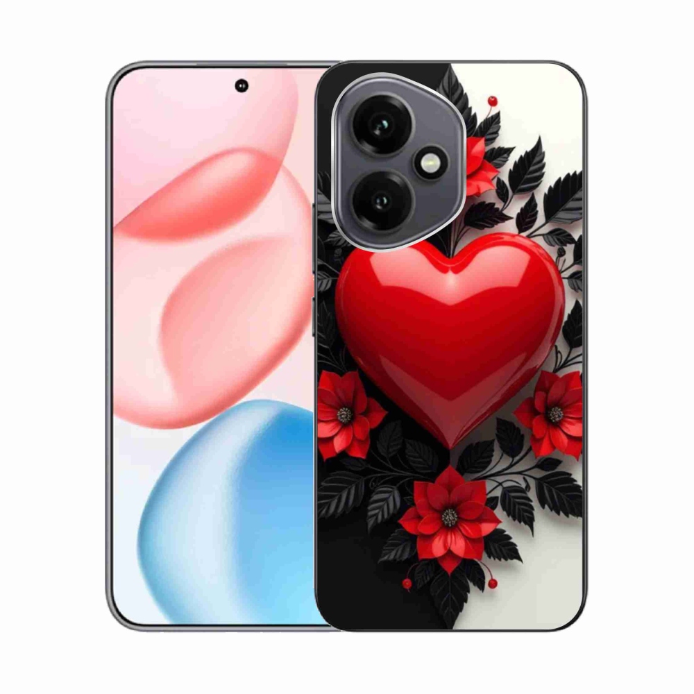 Gelový kryt mmCase na Honor 400 - červené srdce