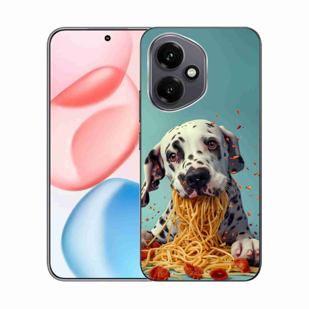 Gelový kryt mmCase na Honor 400 - dalmatin a špagety