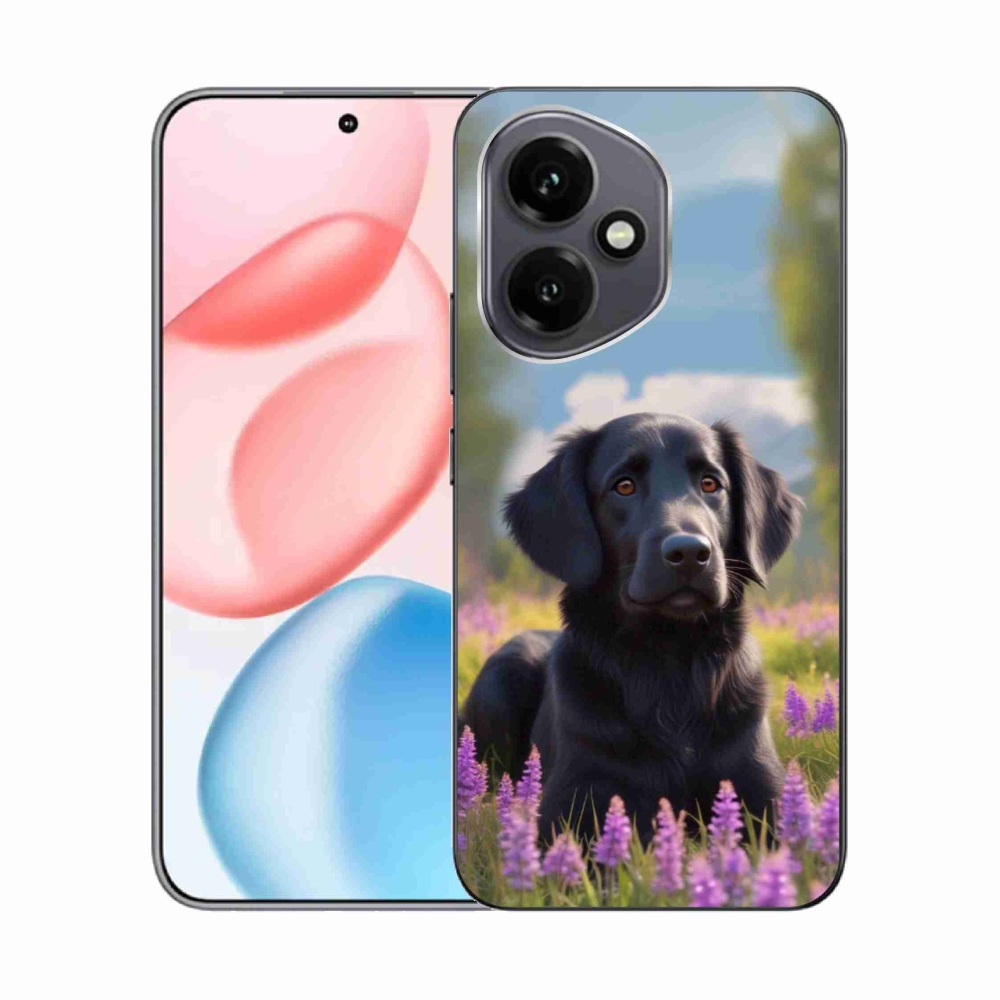 Gelový kryt mmCase na Honor 400 - elegantní černý retrívr