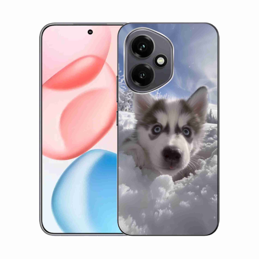 Gelový kryt mmCase na Honor 400 - husky ve sněhu