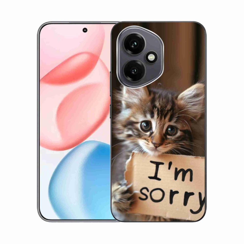 Gelový kryt mmCase na Honor 400 - kočíčí omluva