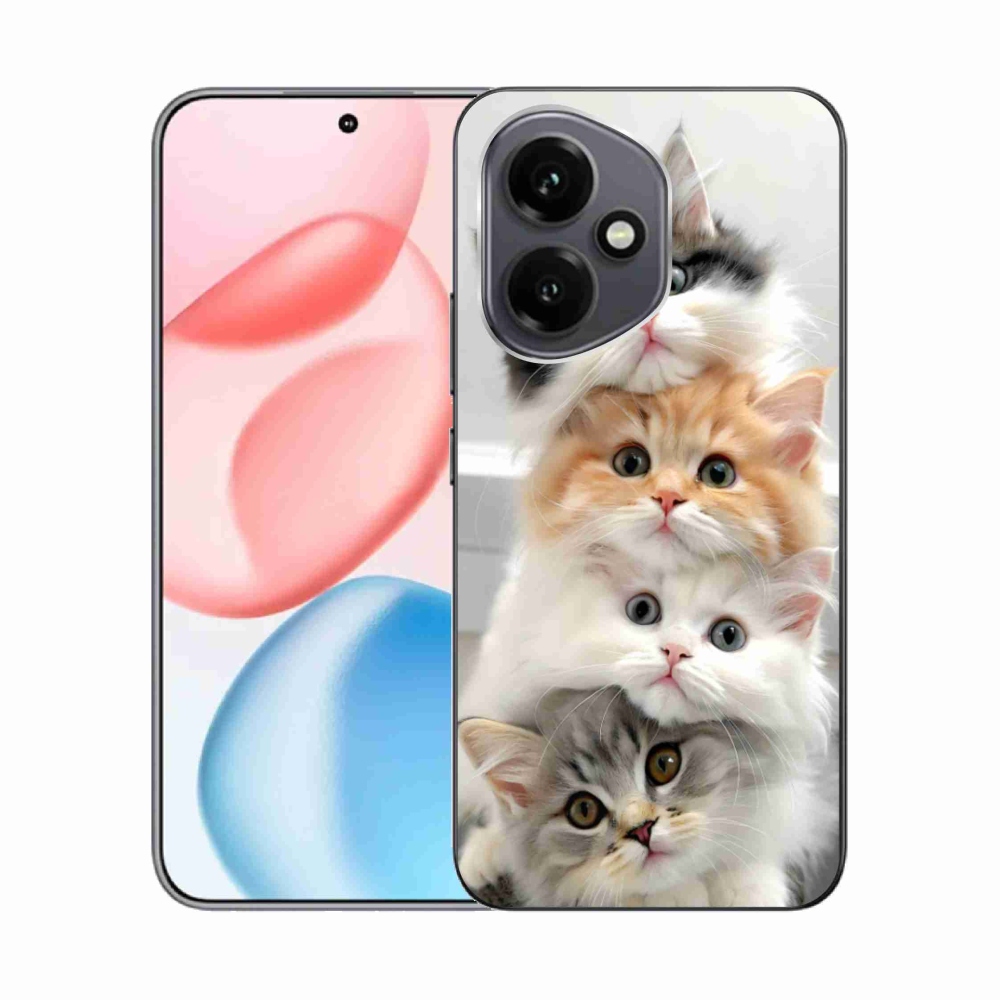 Gelový kryt mmCase na Honor 400 - kočičí parta