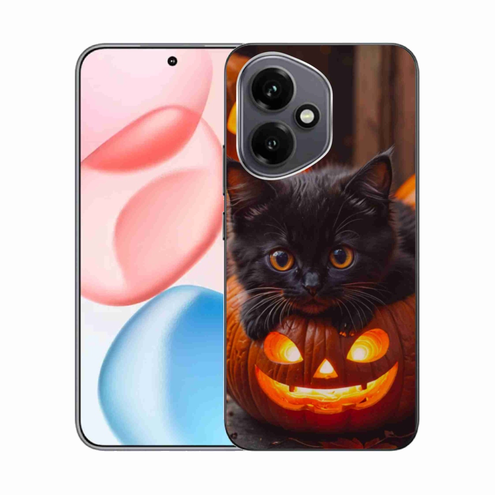 Gelový kryt mmCase na Honor 400 - kotě a dýně