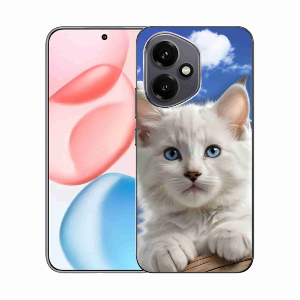 Gelový kryt mmCase na Honor 400 - kotě a oblaka