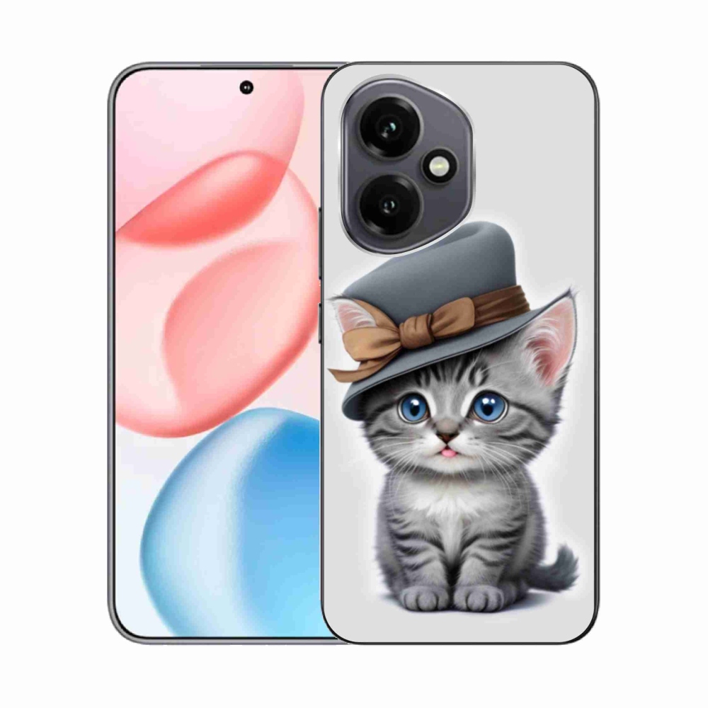 Gelový kryt mmCase na Honor 400 - kotě s kloboukem