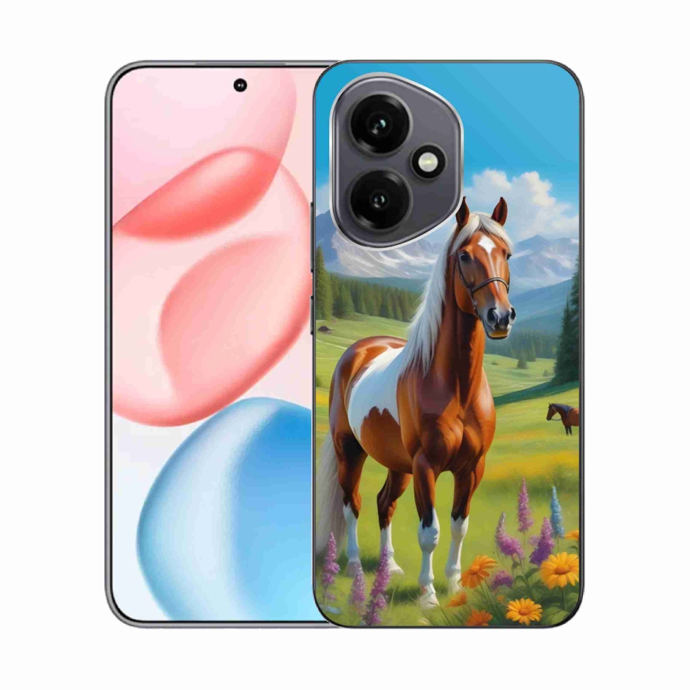 Gelový kryt mmCase na Honor 400 - kůň na louce