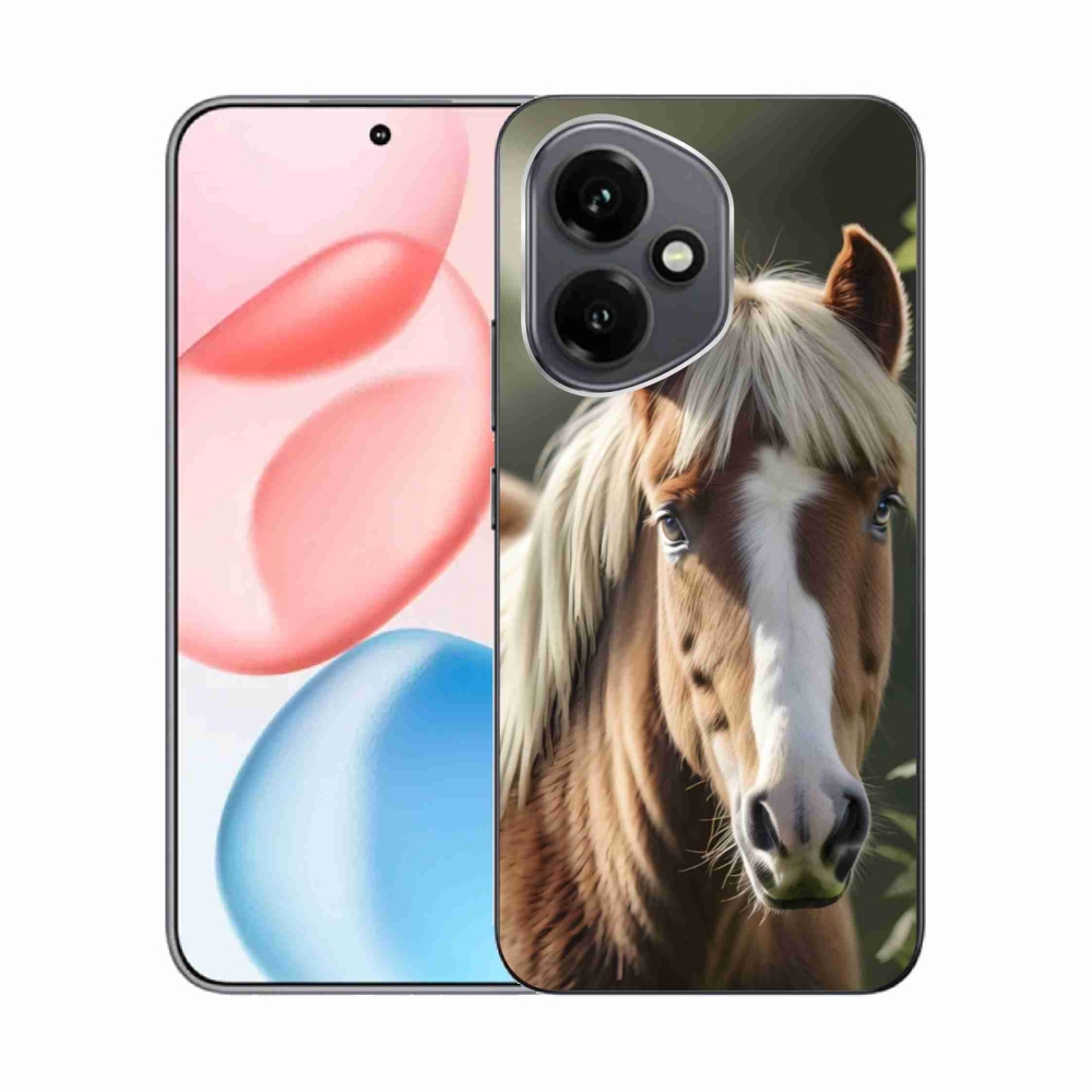 Gelový kryt mmCase na Honor 400 - kůň se světlou hřívou