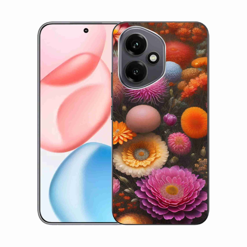 Gelový kryt mmCase na Honor 400 - květinová kompozice