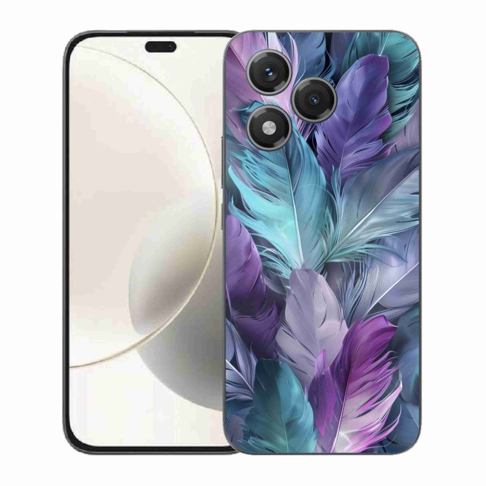 Gelový kryt mmCase na Honor 400 Lite - barevné peří 2