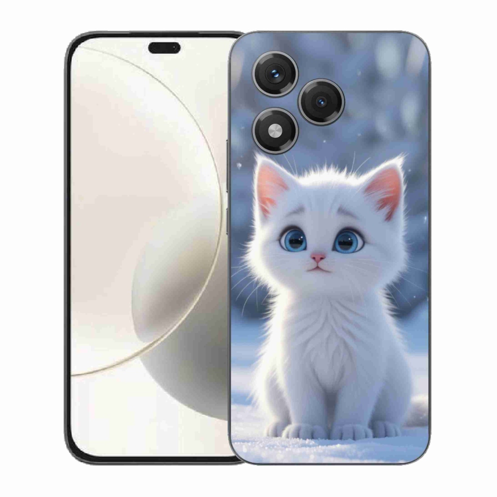 Gelový kryt mmCase na Honor 400 Lite - bílé kotě 3