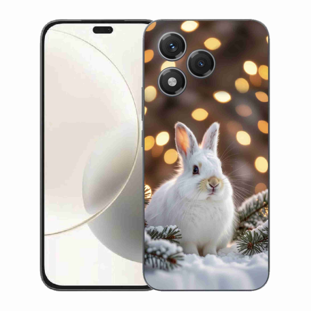 Gelový kryt mmCase na Honor 400 Lite - bílý zajíc