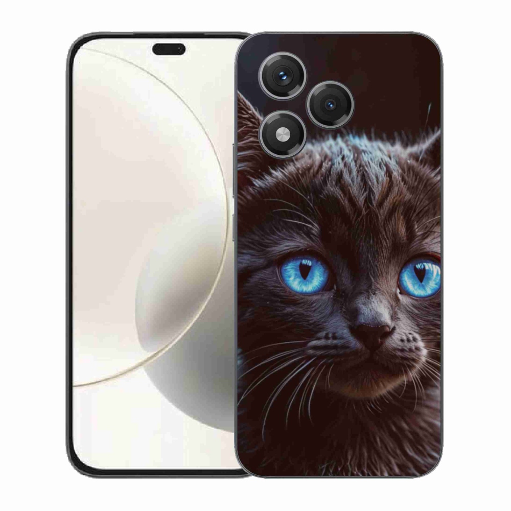 Gelový kryt mmCase na Honor 400 Lite - černé kotě 2