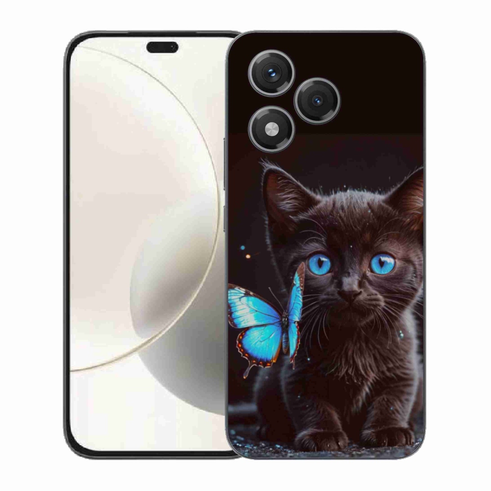 Gelový kryt mmCase na Honor 400 Lite - černé kotě 3