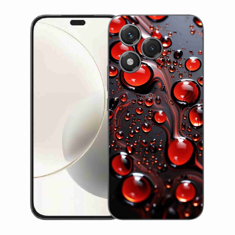 Gelový kryt mmCase na Honor 400 Lite - červené kapky 2
