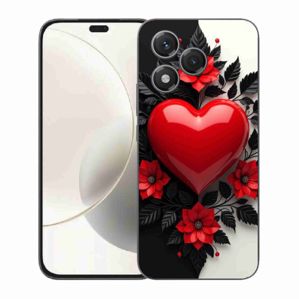 Gelový kryt mmCase na Honor 400 Lite - červené srdce