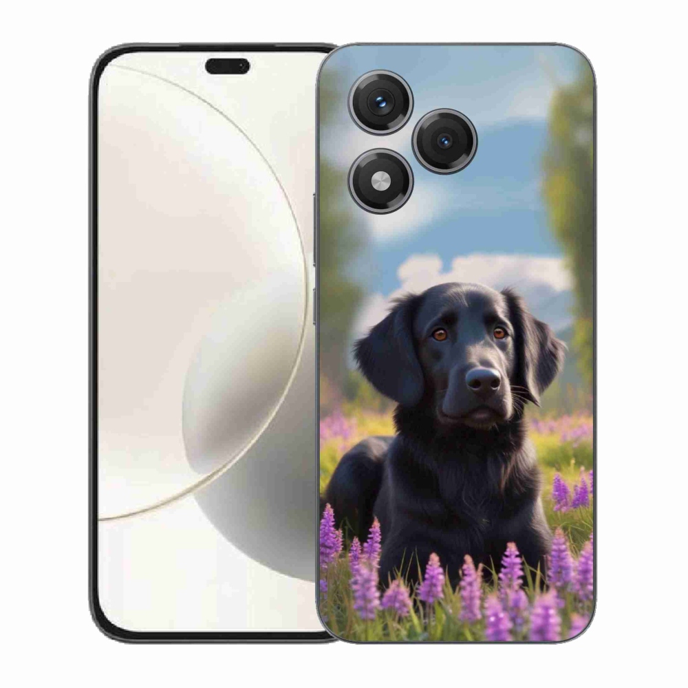 Gelový kryt mmCase na Honor 400 Lite - elegantní černý retrívr
