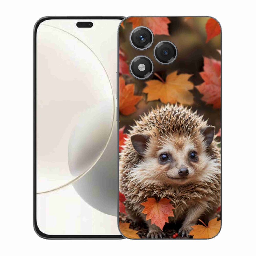 Gelový kryt mmCase na Honor 400 Lite - ježek v listí