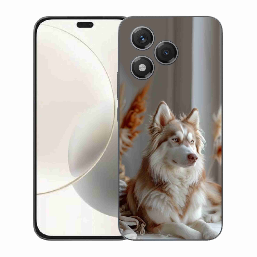 Gelový kryt mmCase na Honor 400 Lite - klidný sibiřský husky