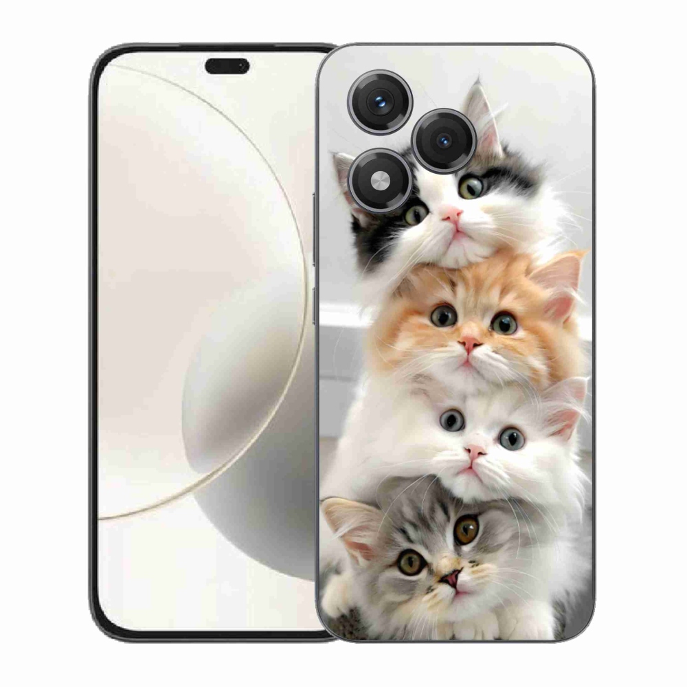 Gelový kryt mmCase na Honor 400 Lite - kočičí parta