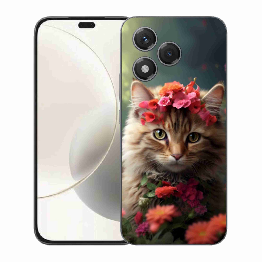 Gelový kryt mmCase na Honor 400 Lite - kočíčí princezna