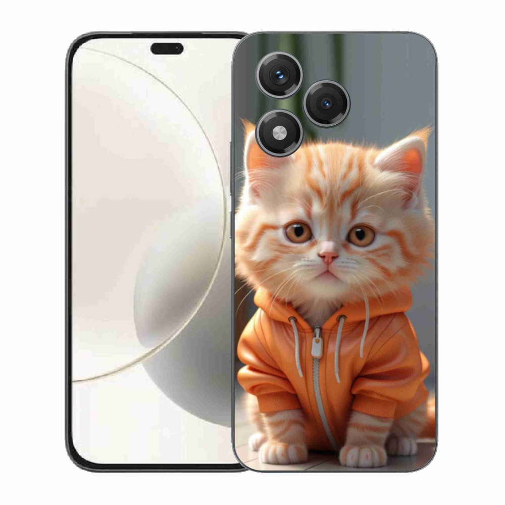 Gelový kryt mmCase na Honor 400 Lite - kotě v mikině