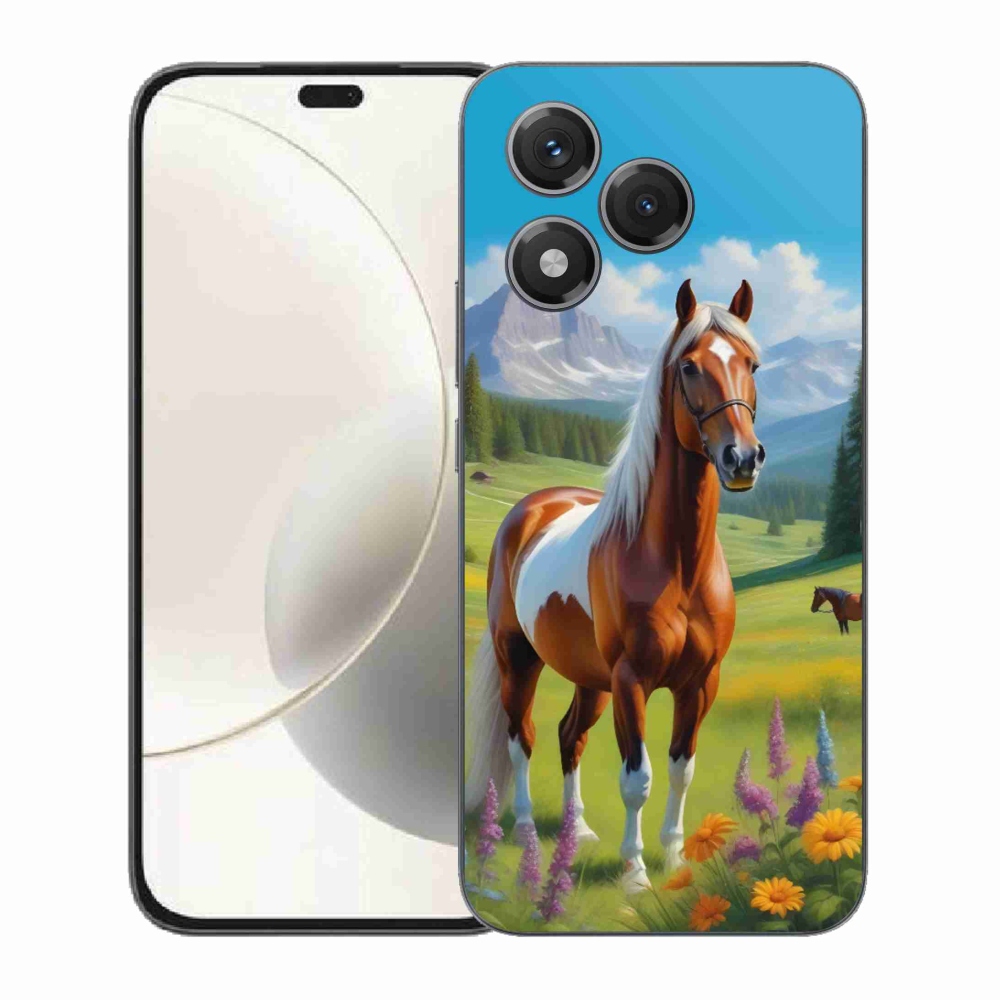 Gelový kryt mmCase na Honor 400 Lite - kůň na louce