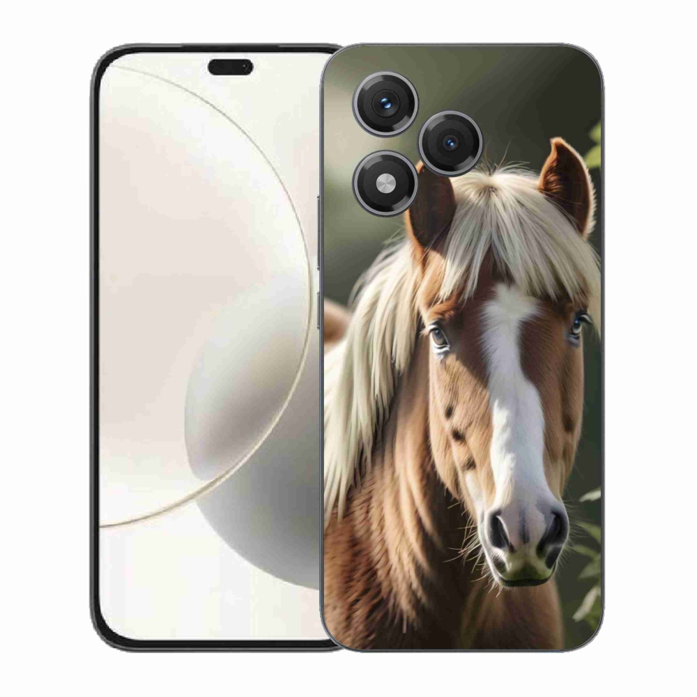 Gelový kryt mmCase na Honor 400 Lite - kůň se světlou hřívou