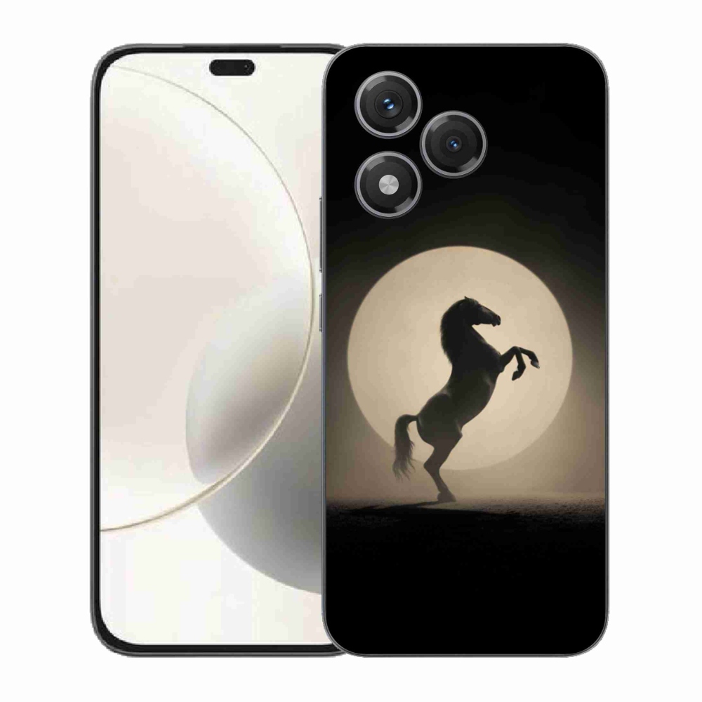 Gelový kryt mmCase na Honor 400 Lite - kůň v siluetě