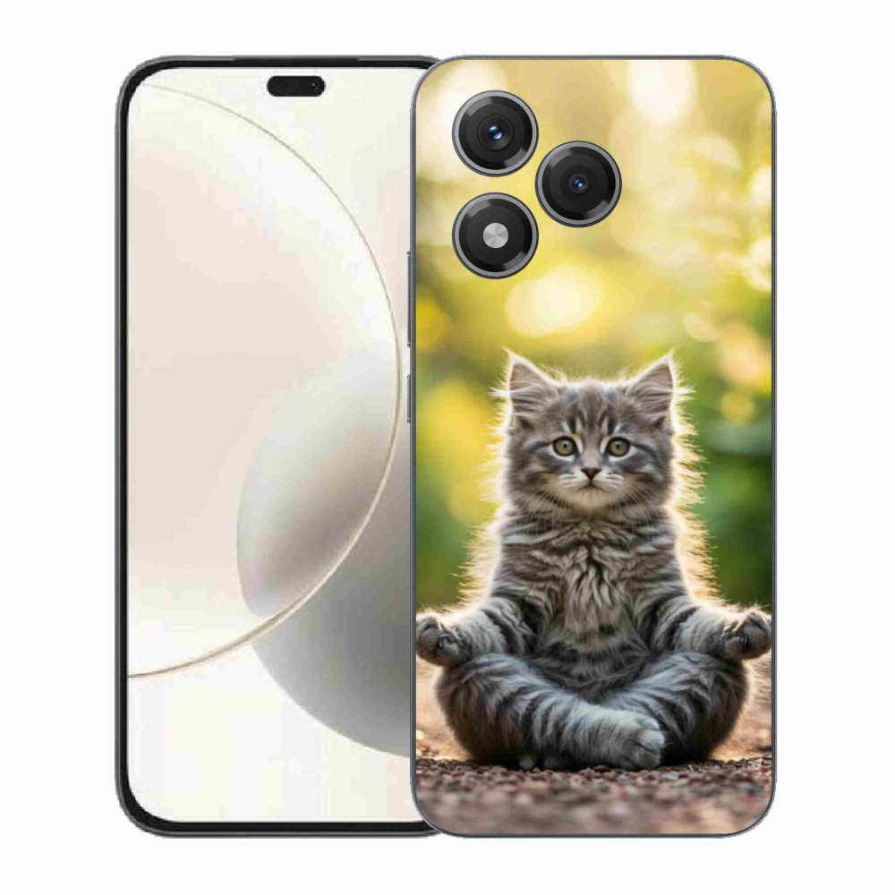 Gelový kryt mmCase na Honor 400 Lite - meditující kotě