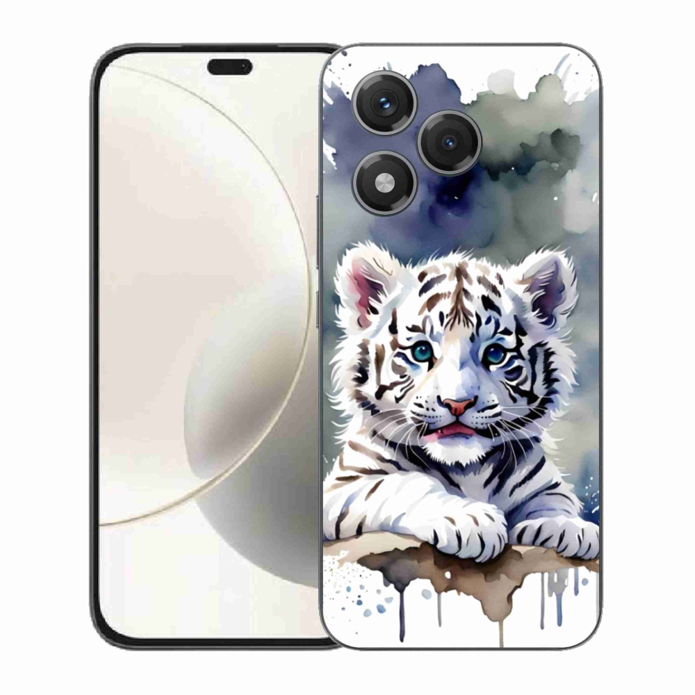 Gelový kryt mmCase na Honor 400 Lite - mládě bílého tygra