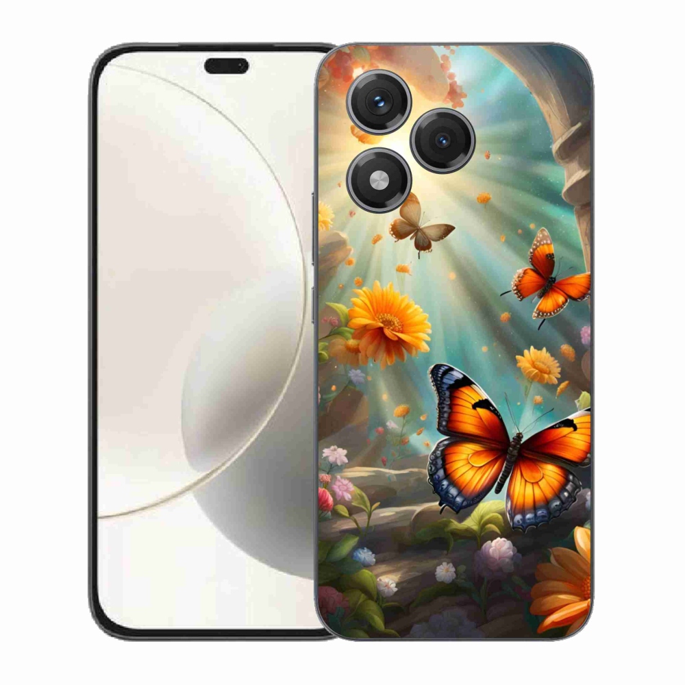 Gelový kryt mmCase na Honor 400 Lite - motýlí zahrada 2