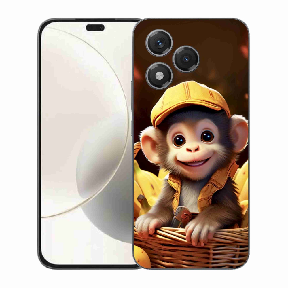 Gelový kryt mmCase na Honor 400 Lite - opice v košíku