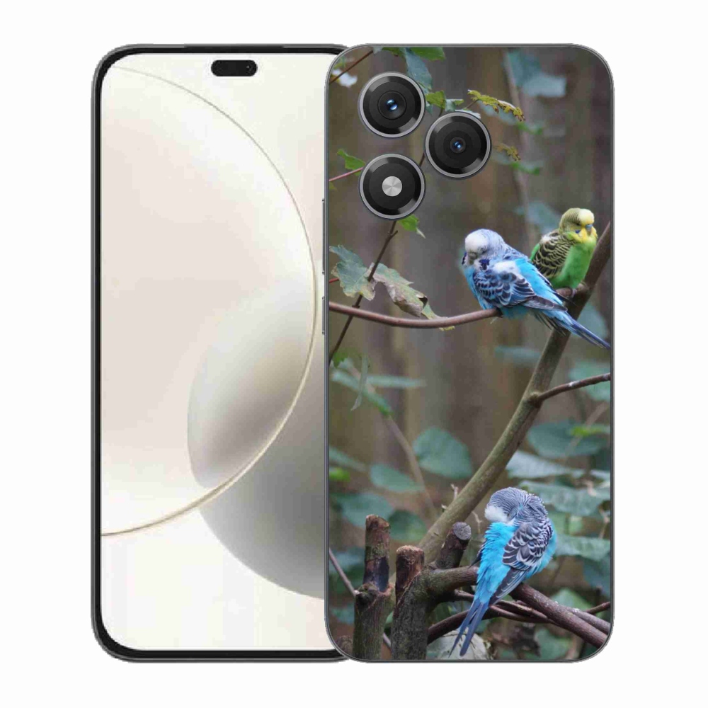 Gelový kryt mmCase na Honor 400 Lite - papoušci na větvi