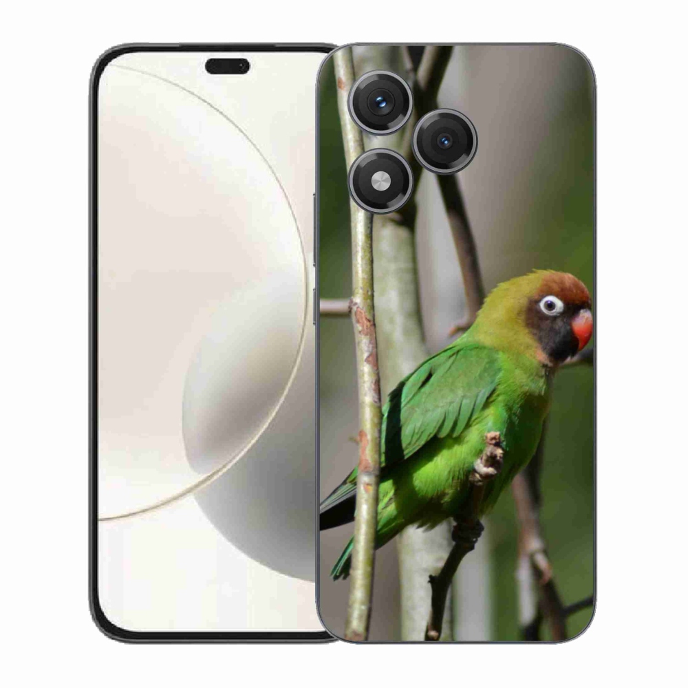 Gelový kryt mmCase na Honor 400 Lite - papoušek agapornis